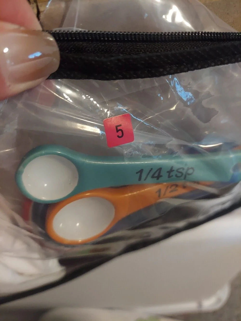 Colorful Ceramic Measuring Spoons Set 4-Piece Red Blue Orange Teal